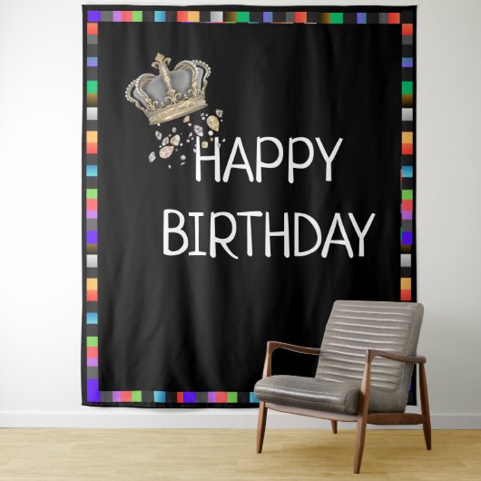 verjaardagsachtergrond wandkleed (In situ)