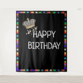 verjaardagsachtergrond wandkleed (Voorkant)