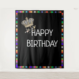 verjaardagsachtergrond wandkleed