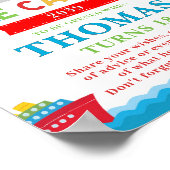 Verjaardagsactiviteit Tijdscapsule Transport Thema Poster (Hoek)