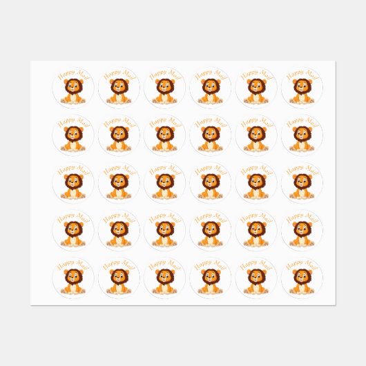 verjaardagsadres waterverf labels (Vel)