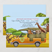 Verjaardagsafari op uitnodiging (Voorkant / Achterkant)