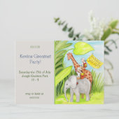 Verjaardagsafari Verjaardagsuitnodiging Kaart (Staand voorkant)