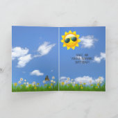 Verjaardagsananas met zonnebril kaart (Binnen)