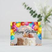 Verjaardagsansicht Briefkaart (Staand voorkant)