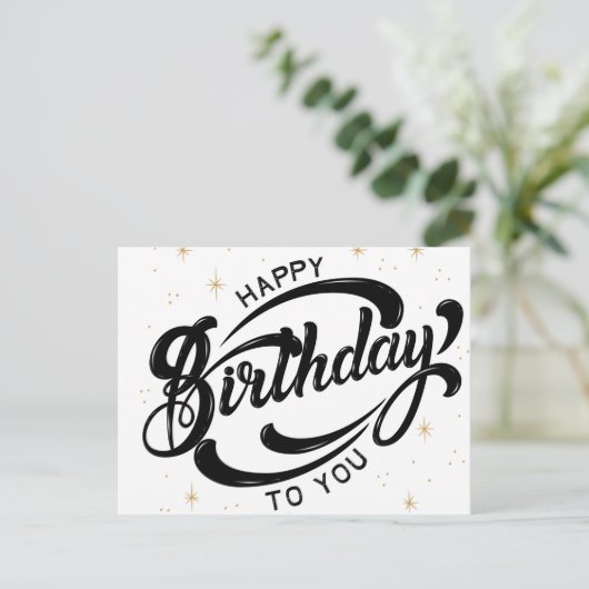Verjaardagsansichtkaart Briefkaart (Staand voorkant)