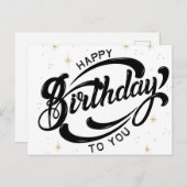 Verjaardagsansichtkaart Briefkaart (Voorkant / Achterkant)