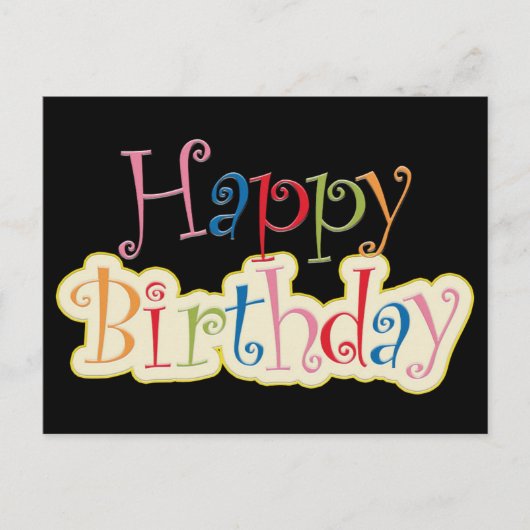 Verjaardagsansichtkaart Briefkaart (Voorkant)