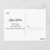 Verjaardagsansichtkaart Briefkaart (Achterkant)