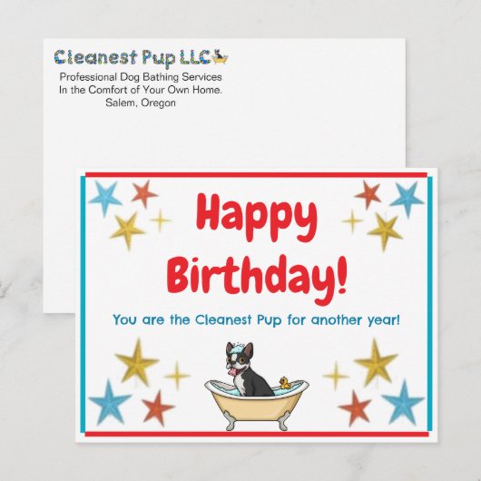 Verjaardagsansichtkaart Briefkaart (Voorkant / Achterkant)