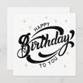 Verjaardagsansichtkaart Kaart (Voorkant / Achterkant)