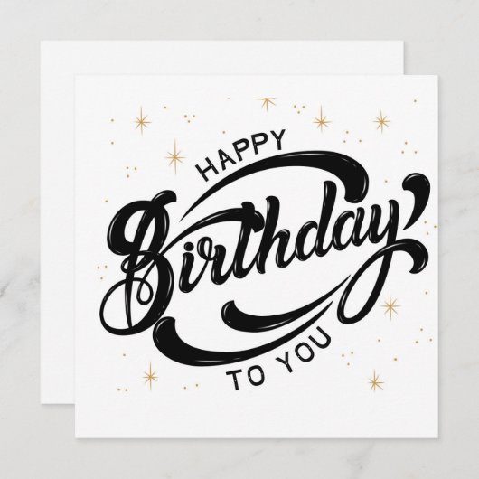 Verjaardagsansichtkaart Kaart (Voorkant / Achterkant)