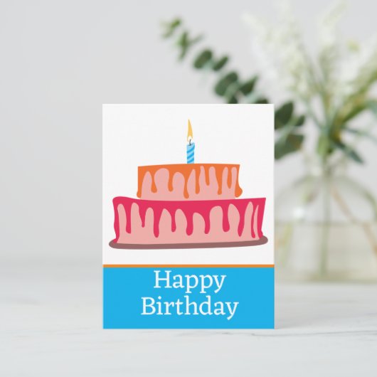 Verjaardagsansichtkaarten Briefkaart (Staand voorkant)