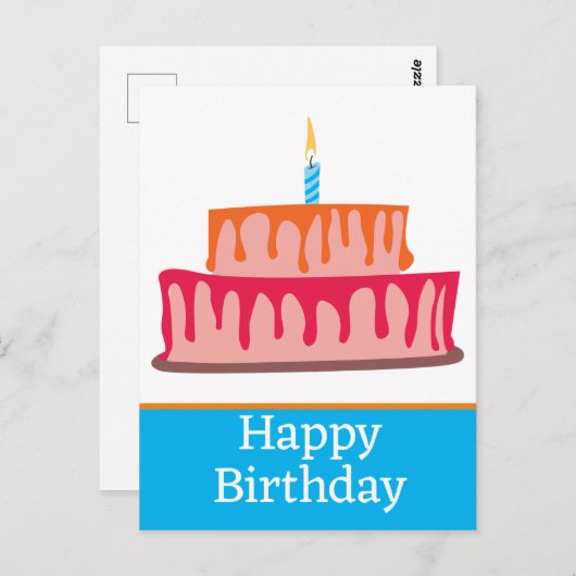 Verjaardagsansichtkaarten Briefkaart (Voorkant / Achterkant)