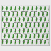 Verjaardagsaugurk met roze glazen inpakpapier (Vlak)