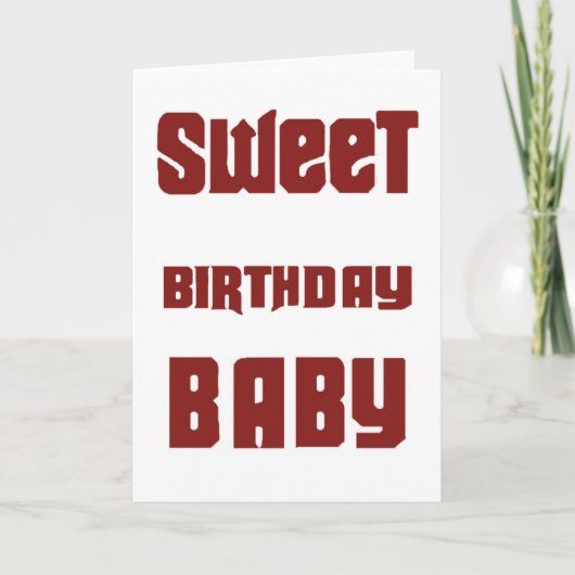 Verjaardagsbaby Kaart (Voorkant)