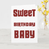 Verjaardagsbaby Kaart (Gele Bloem)