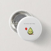 Verjaardagsbadge, avocado-badge/badge/button/speld ronde button 3,2 cm (Voorkant /achterkant)