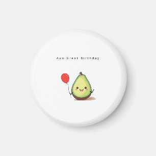 Verjaardagsbadge, avocado verjaardagsmagneet leuk magneet