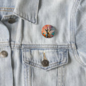 Verjaardagsbadge giraffe, knoop, speld giraffe ronde button 3,2 cm (In situ)