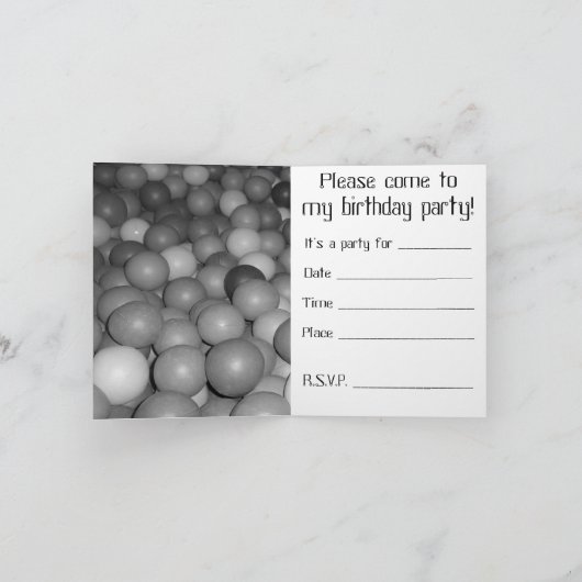 Verjaardagsbal uitnodiging (Binnen)