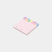Verjaardagsballen met naam en cupcake post-it® notes (Schuin)