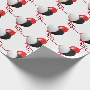 verjaardagsballon - bouquet op wit cadeaupapier