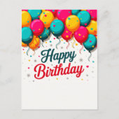 Verjaardagsballon Briefkaart (Voorkant)