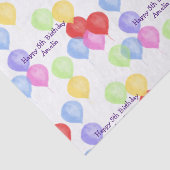 Verjaardagsballon gepersonaliseerd tissuepapier (Detail)