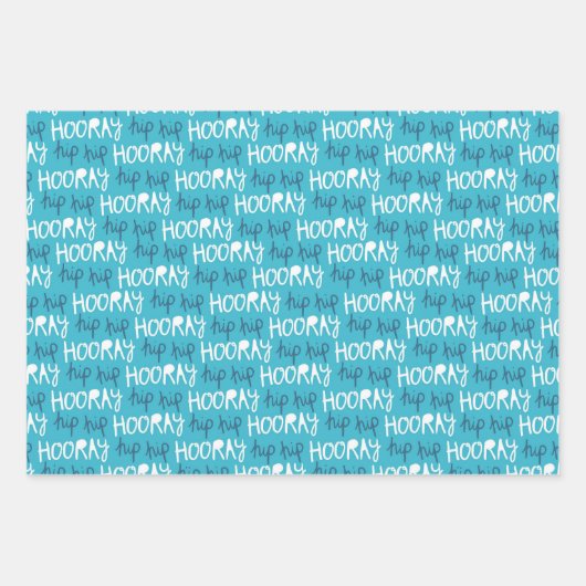 Verjaardagsballon Hip Hoera Inpakpapier Vel (Voorkant 2)