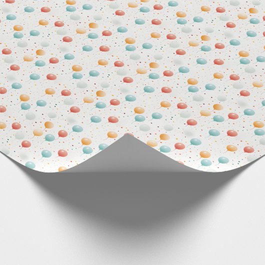 Verjaardagsballon inpakpapier (Hoek)