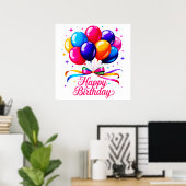 Verjaardagsballon Poster (Thuiskantoor)
