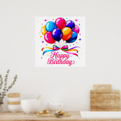 Verjaardagsballon Poster (Keuken)