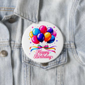 Verjaardagsballon Ronde Button 4,0 Cm (In situ)