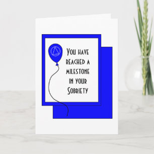 Verjaardagsballon voor nuchterheid kaart