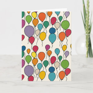 Verjaardagsballon Waterverf Blank Wenskaart Kaart