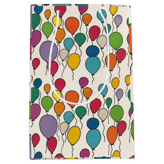 Verjaardagsballon Waterverf Medium Cadeauzakje (Voorkant)