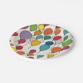 Verjaardagsballon Waterverf Papieren Bordje (Gekanteld)