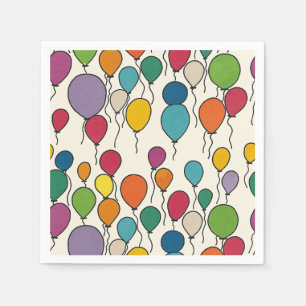 Verjaardagsballon Waterverf Servet