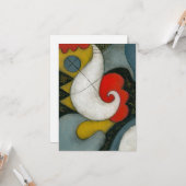 Verjaardagsballon wenskaart kaart (Voorkant / Achterkant in situ)