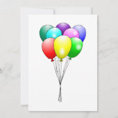 Verjaardagsballonfeestje Kaart (Achterkant)