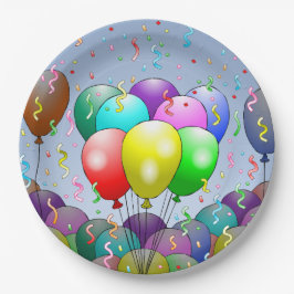 Verjaardagsballonfeestje Papieren Bordje