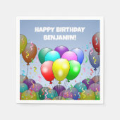 Verjaardagsballonfeestje Servet (Voorkant)