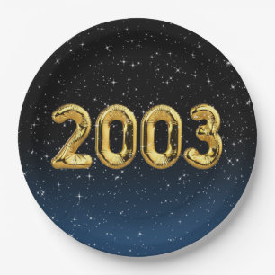 Verjaardagsballonnen 2003 In sterren papieren bord
