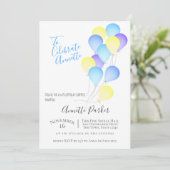 Verjaardagsballonnen 50ste verjaardagsfeest kaart (Staand voorkant)