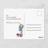 Verjaardagsballonnen Ansichtkaart Briefkaart (Achterkant)