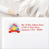 Verjaardagsballonnen & Banner Retouradreslabels Etiket (Insitu)