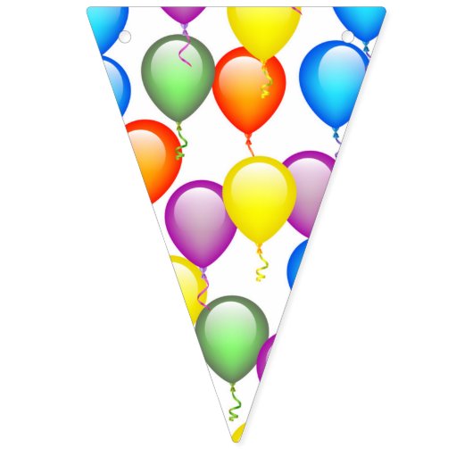 Verjaardagsballonnen Banner Vlaggen (Eerste vlag)