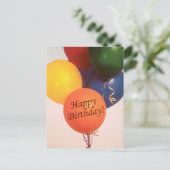Verjaardagsballonnen - briefkaart (Staand voorkant)
