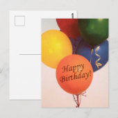Verjaardagsballonnen - briefkaart (Voorkant / Achterkant)